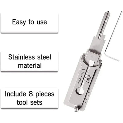 Stainless Steel Key Decoder Professional Locksmith Tool For Precision