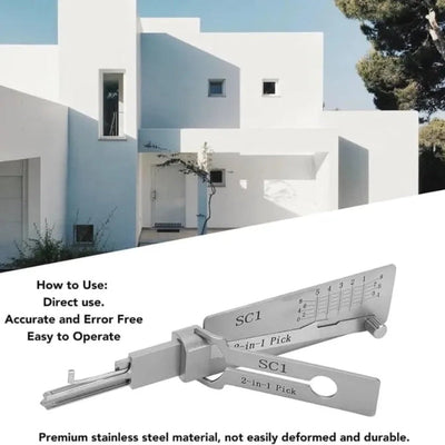 Stainless Steel Key Decoder Professional Locksmith Tool For Precision