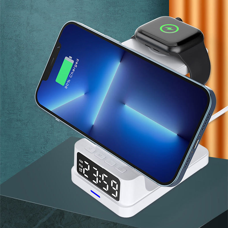 Multi-Function Magnetic Wireless Charger With LED Clock Display