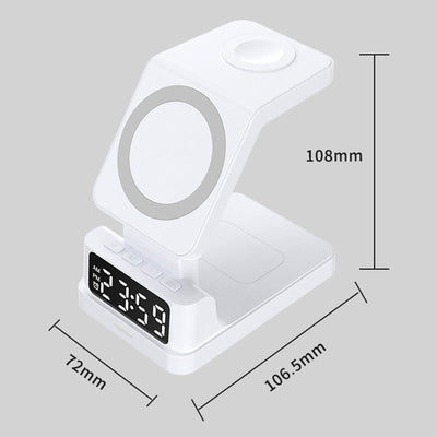 Multi-Function Magnetic Wireless Charger With LED Clock Display