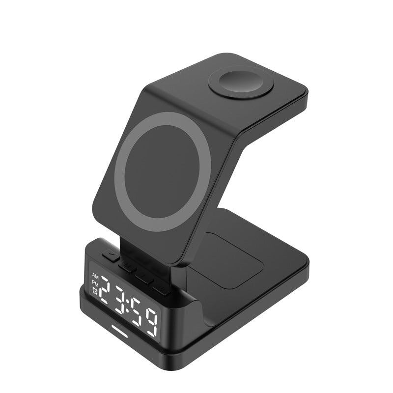 Multi-Function Magnetic Wireless Charger With LED Clock Display
