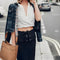 Colorful Crossbody Leather Bag With Adjustable Straps For Women