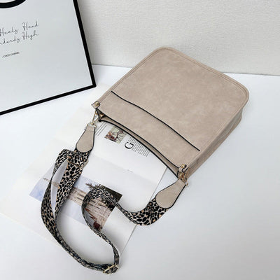 Colorful Crossbody Leather Bag With Adjustable Straps For Women