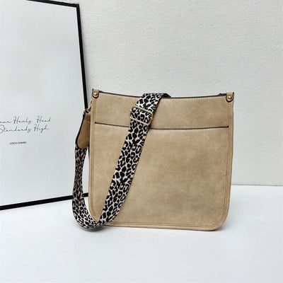 Colorful Crossbody Leather Bag With Adjustable Straps For Women