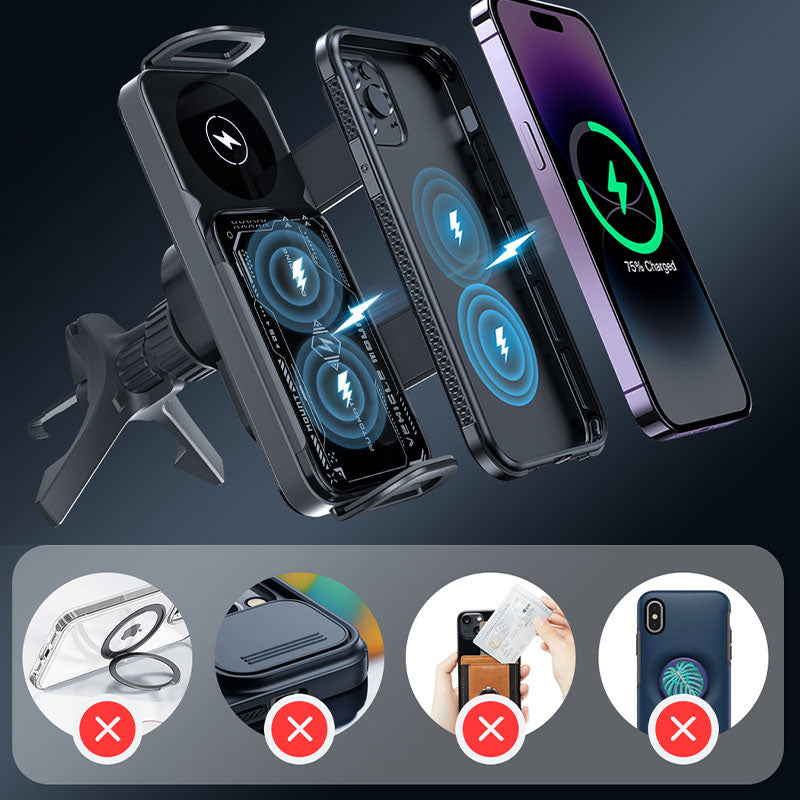 Magnetic Phone Holder For Car With Adjustable Strong Grip Mount