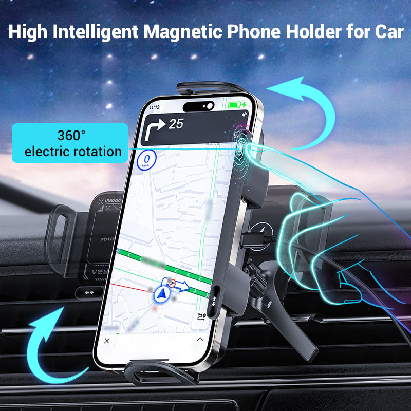 Magnetic Phone Holder For Car With Adjustable Strong Grip Mount