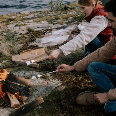 Stainless Steel Extendable Fork For Camping And Outdoor Use