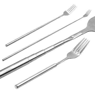 Stainless Steel Extendable Fork For Camping And Outdoor Use