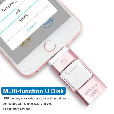 4-in-1 Mobile Phone USB Flash Drive Multiport Storage Device