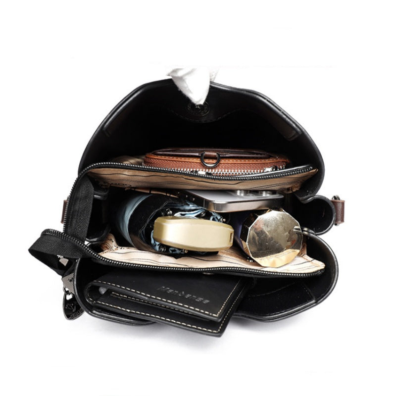 PU Leather Crossbody Bag Large Capacity Multi-Layer Stylish Design