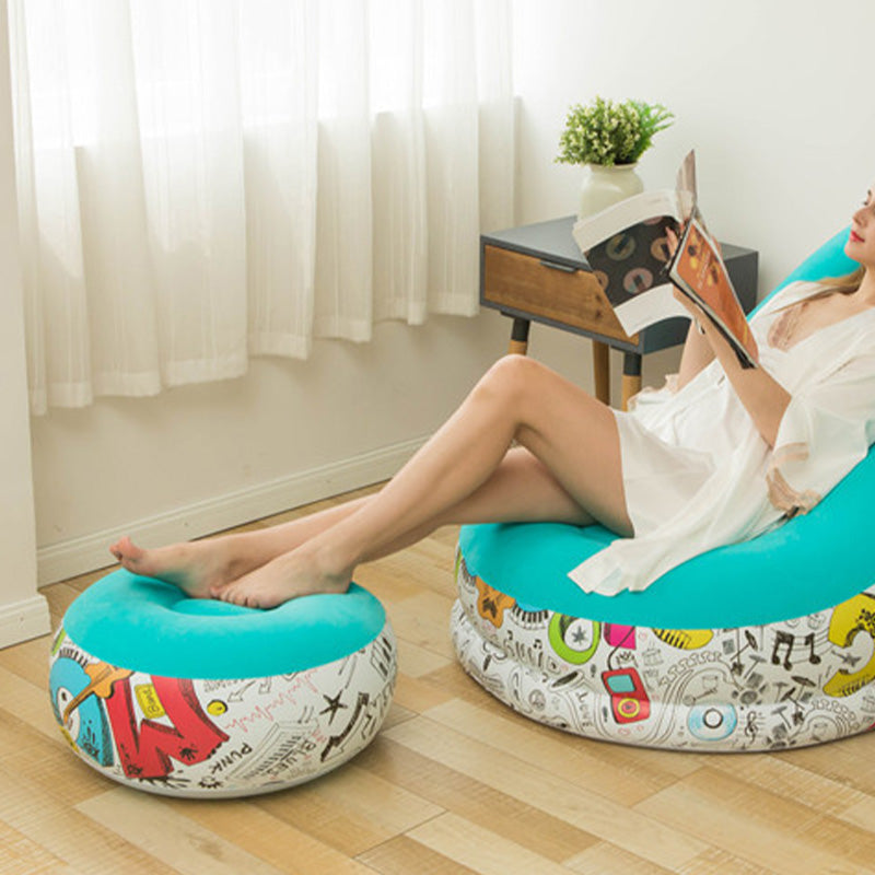 Thickened Inflatable Bean Bag Chair For Adults With Comfortable Footstool
