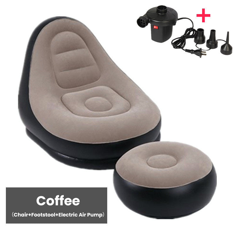 Thickened Inflatable Bean Bag Chair For Adults With Comfortable Footstool