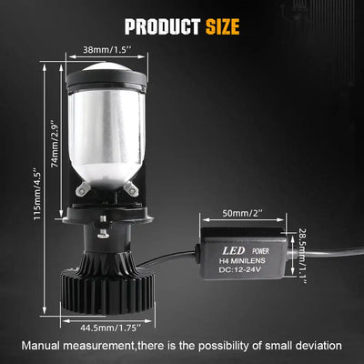 Mini Universal Projector LED Headlight For Cars And Motorcycles
