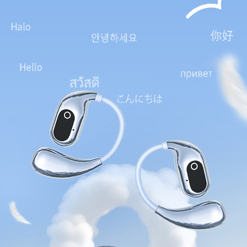 Bluetooth Open-Ear Headphones With Real-Time Translator Feature