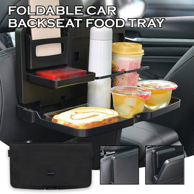 Foldable Car Backseat Tray Portable Travel Food Table Organizer