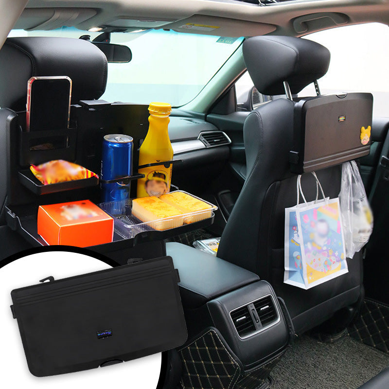 Foldable Car Backseat Tray Portable Travel Food Table Organizer