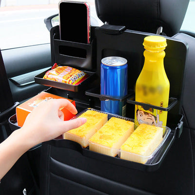 Foldable Car Backseat Tray Portable Travel Food Table Organizer
