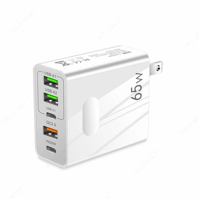 65W Fast Charger Multiple Ports USB Quick Charging Adapter
