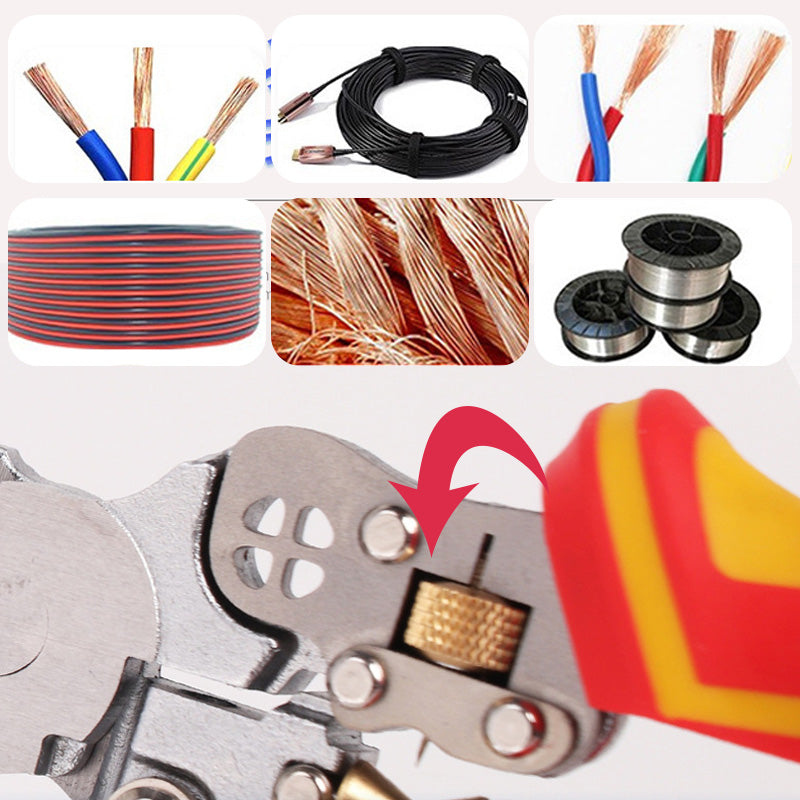 Versatile Wire Stripping Pliers With Built In Electricity Tester