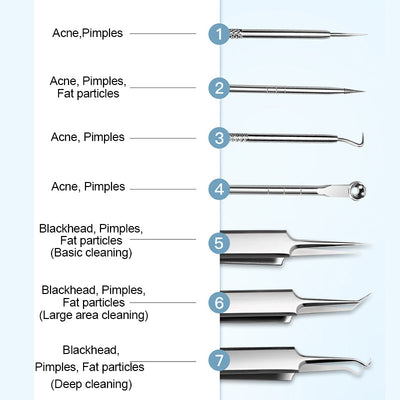 Stainless Steel Blackhead Remover Tool Kit For Clear Skin Care