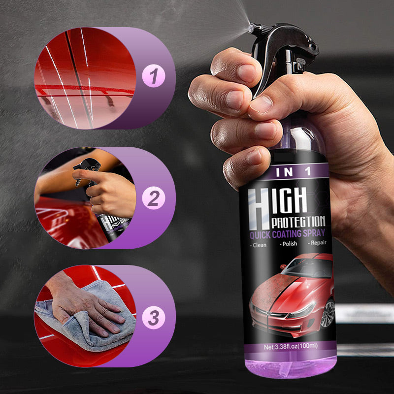 3 In 1 Quick Protection Car Coating Spray For Shine