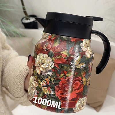 1000ml Vacuum Insulated Teapot With Built-in Strainer Durable Design