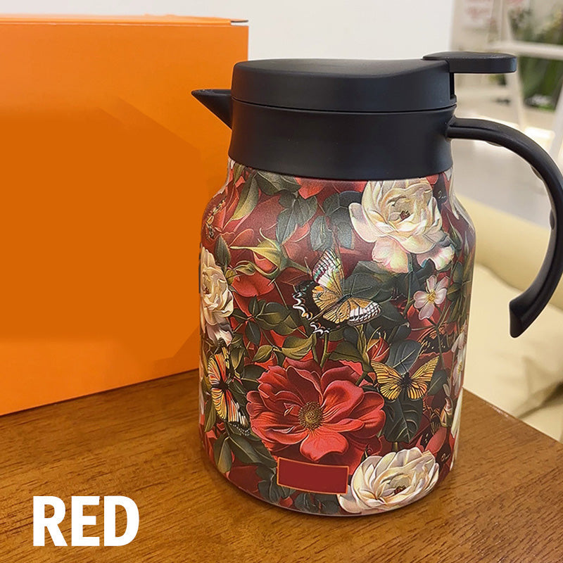 1000ml Vacuum Insulated Teapot With Built-in Strainer Durable Design