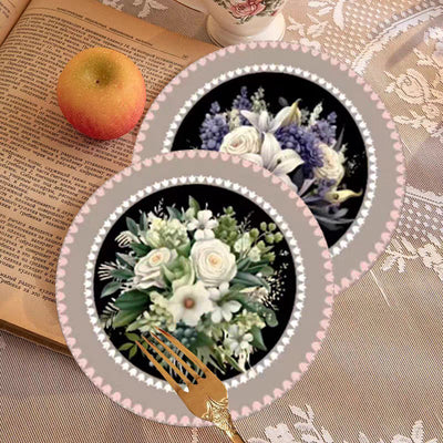Vintage Floral Table Mats Set For Elegant Dining Decor