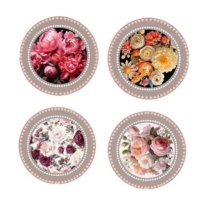 Vintage Floral Table Mats Set For Elegant Dining Decor