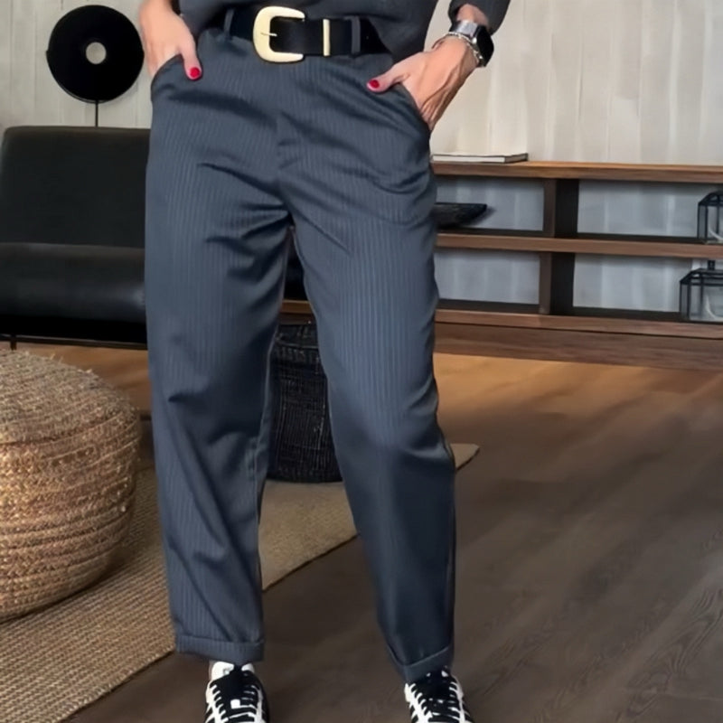 Women's High Waist Blazer Pants Casual Straight Fit Stylish