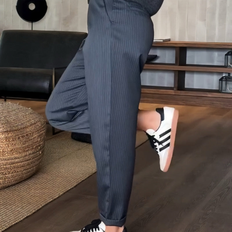 Women's High Waist Blazer Pants Casual Straight Fit Stylish