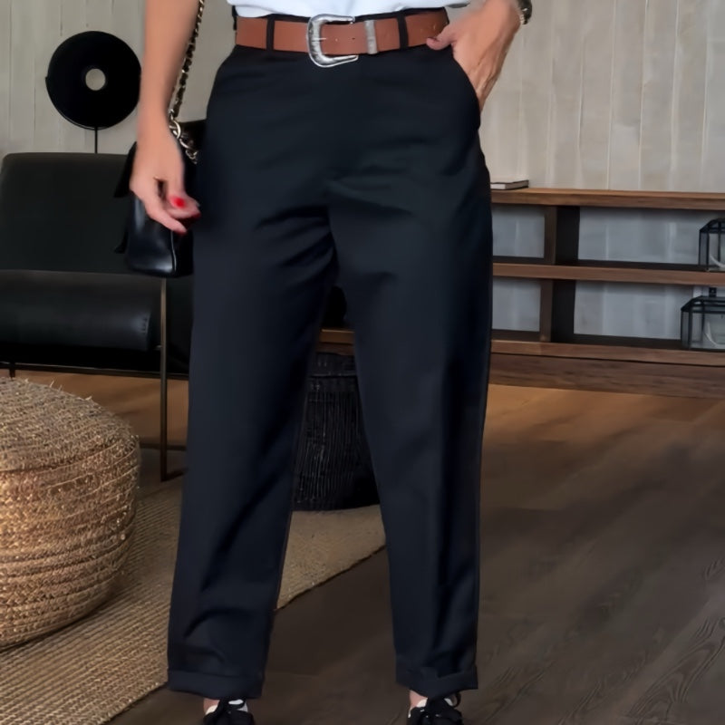 Women's High Waist Blazer Pants Casual Straight Fit Stylish