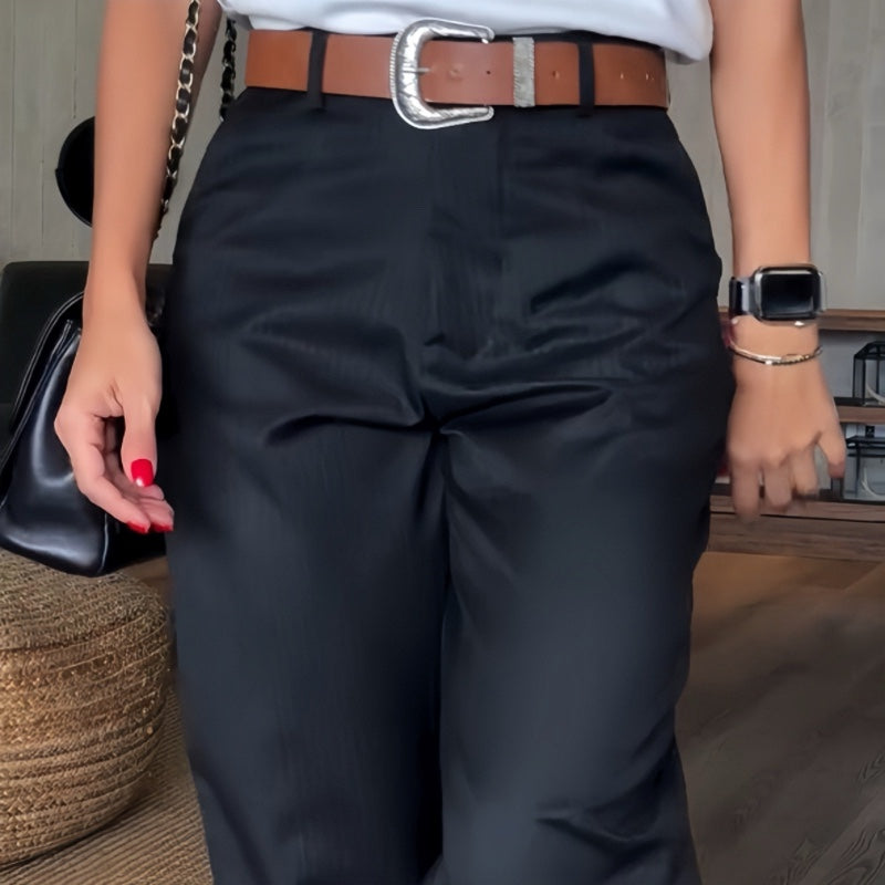 Women's High Waist Blazer Pants Casual Straight Fit Stylish