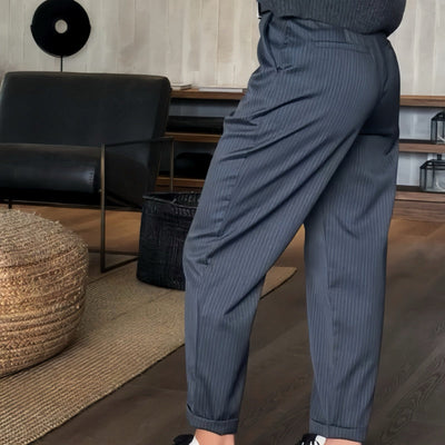 Women's High Waist Blazer Pants Casual Straight Fit Stylish