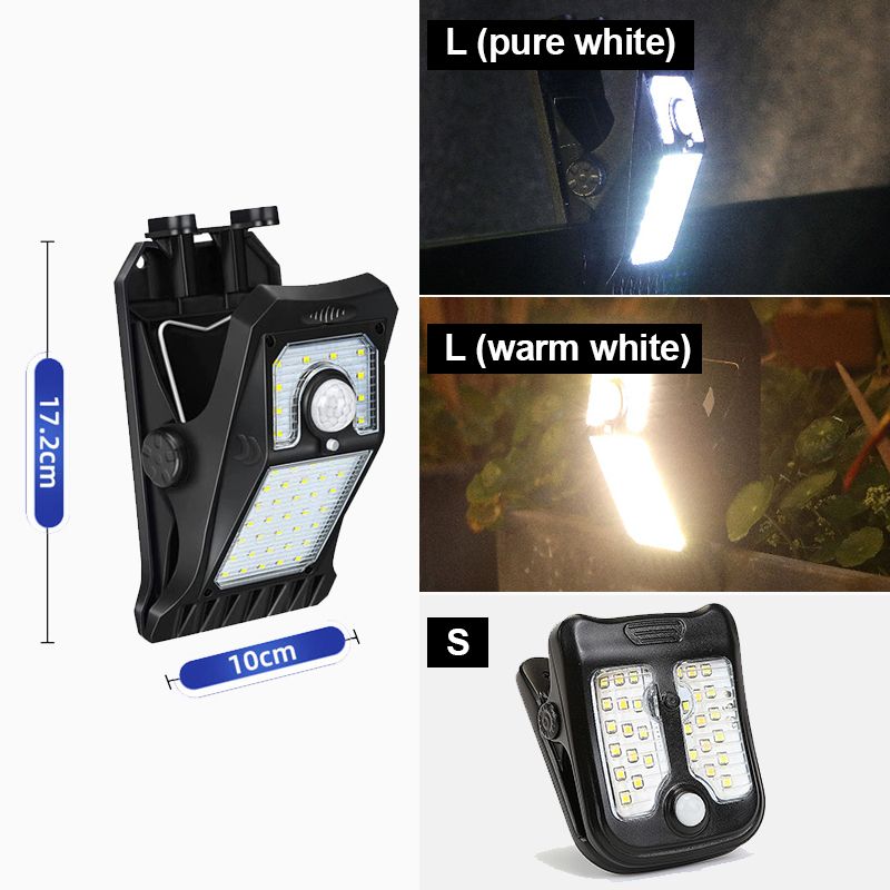 Installation-Free Solar Clip Lamp Portable Outdoor Garden Light
