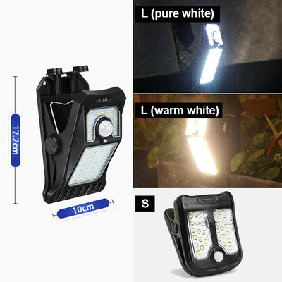 Installation-Free Solar Clip Lamp Portable Outdoor Garden Light
