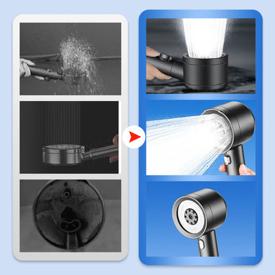 4 Mode High Pressure Shower Head With Built In Filter