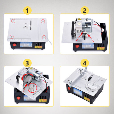 Mini Table Saw Adjustable Speed Multipurpose Cutting Machine Set