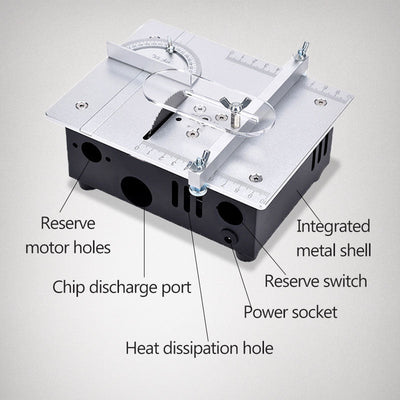 Mini Table Saw Adjustable Speed Multipurpose Cutting Machine Set