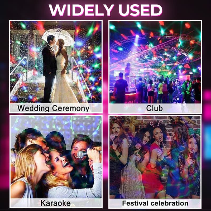 Colorful Rotating Disco Ball Light Party Decoration LED Lighting
