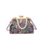 Flower Embroidery Shoulder Bag Rustic Boho Style Tote Bag