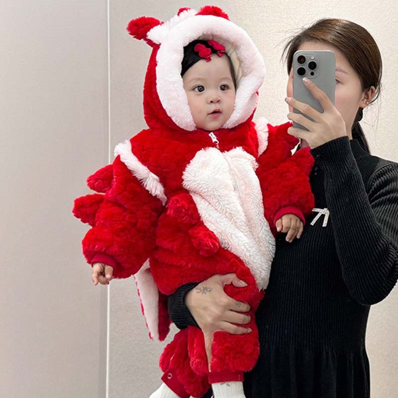 Baby Winter Animal Costume Onesie Soft Warm Toddler Outfit