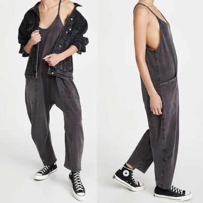 Wide Leg Jumpsuit With Pockets Stylish Comfortable Design
