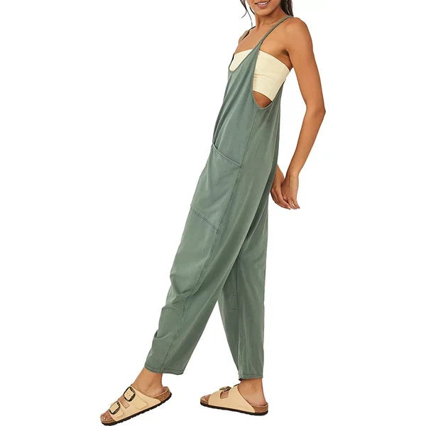 Wide Leg Jumpsuit With Pockets Stylish Comfortable Design