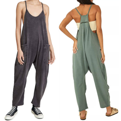 Wide Leg Jumpsuit With Pockets Stylish Comfortable Design
