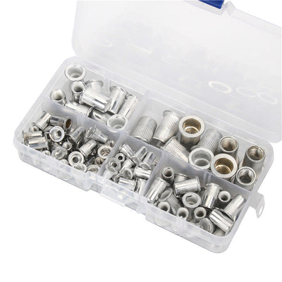 Threaded Insert Nut Rivet Nuts Set Flat Head Durable Installation