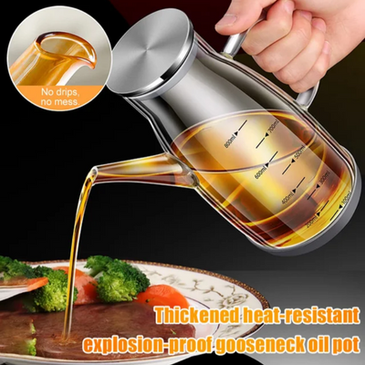 Oil Dispenser Bottle With Drip Free Spout For Easy Pouring
