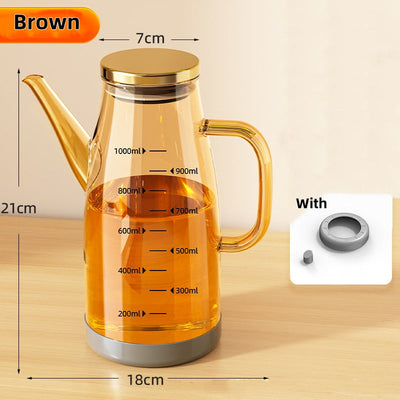 Oil Dispenser Bottle With Drip Free Spout For Easy Pouring