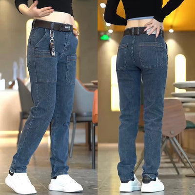 Men's Stretchy Straight-leg Jeans Comfortable Fit Durable Design