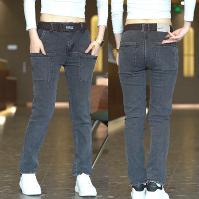 Men's Stretchy Straight-leg Jeans Comfortable Fit Durable Design